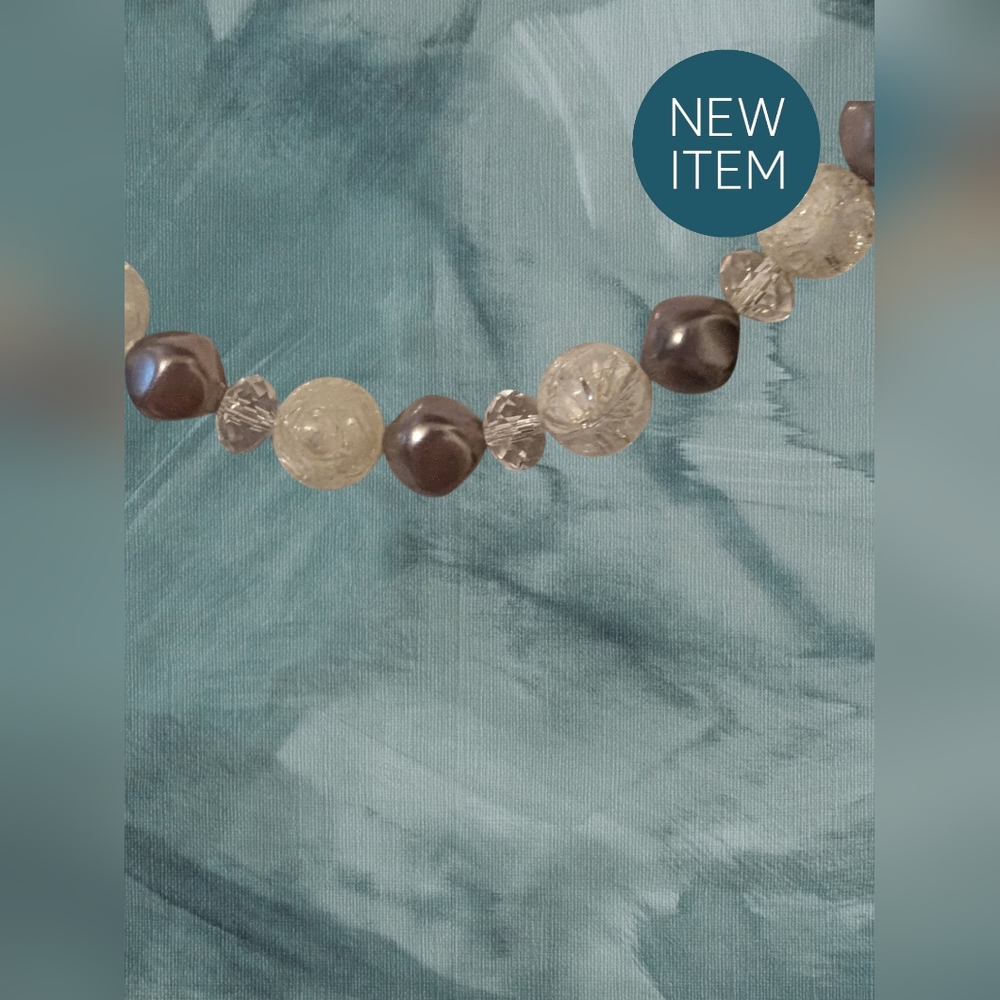 Handcrafted  Necklace, Snowball Necklace